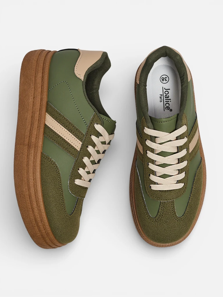 Ženski športni copati Flora zeleni ekološki udobni za pomlad