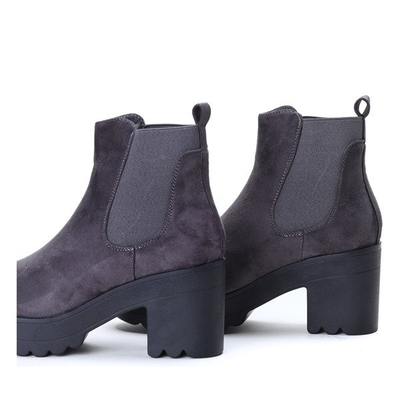 Szare botki na platformie Toana- Obuwie