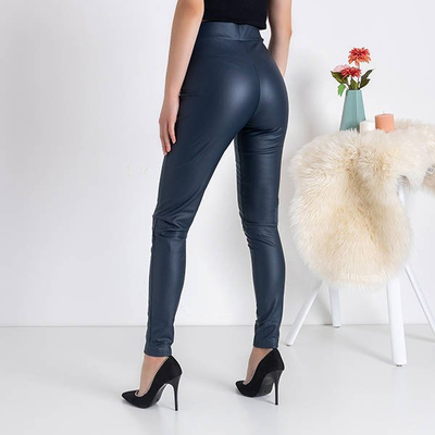 Tmavomodré dámske trenírky s ozdobami - Nohavice