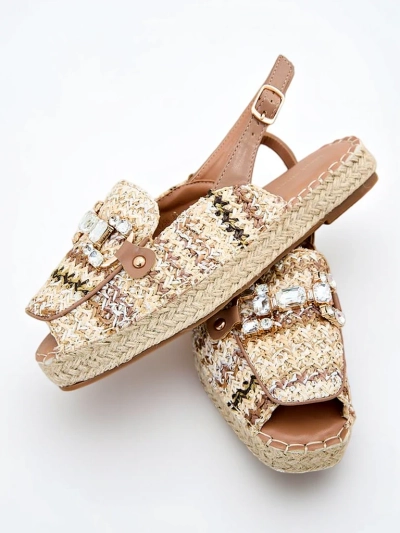 Royalfashion Dámske espadrilky s otvorenou špičkou
