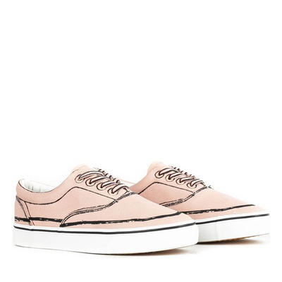 Ružové tenisky Nevas Black Trim - Obuv