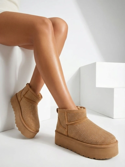 Royalfashion Beige ženské snehule a'la UGGs Corob