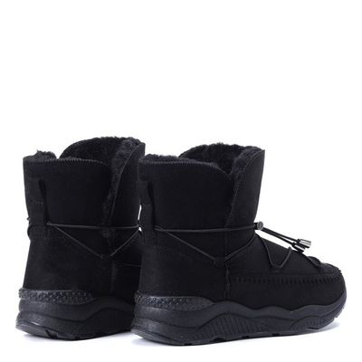 Czarne śniegowce Lara - Obuwie