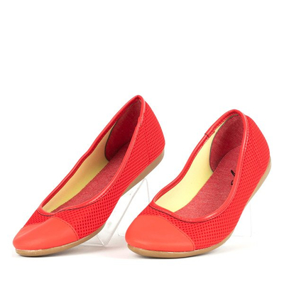 Manolita červené tkané baleríny - Obuv