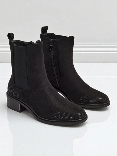 Ženski gležnarji iz eko semiša, okrašeni s cirkoni TangleMist