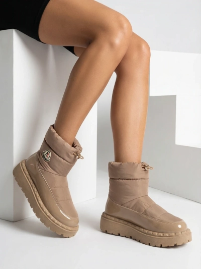 Royalfashion Dámske snehové čižmy v hnedej farbe Ireda