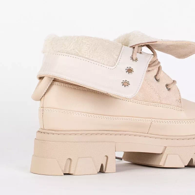 OUTLET Zateplené dámske béžové tašky Emilla - Obuv