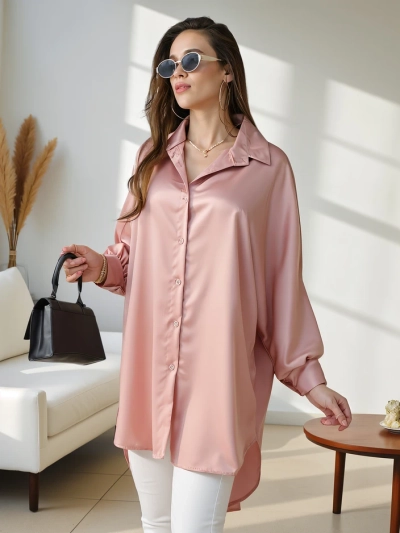Royalfashion Dlhá oversized košeľa pre ženy
