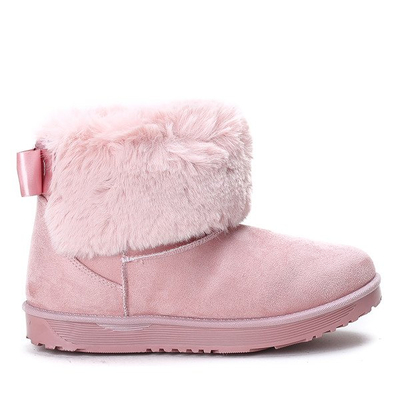 Ružové snehové topánky z kožušiny Katka - Obuv