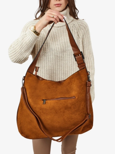 Ženska shopper torbica iz eko semiša Donenn