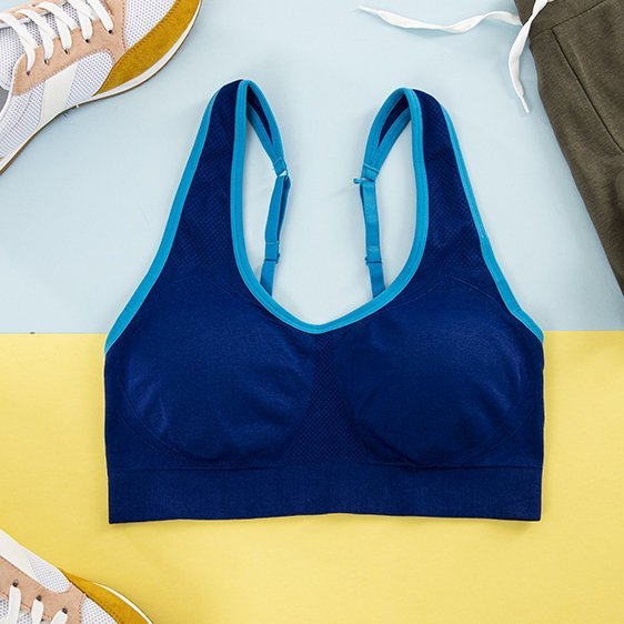 Kobaltová dámska športová podprsenka - spodná bielizeň