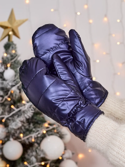 Royalfashion Dámske tmavomodré rukavice