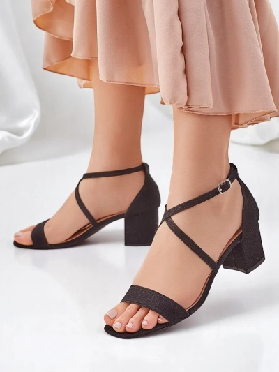 Sandali Royalfashion Callista Nero s peto ženski blago velikost 41