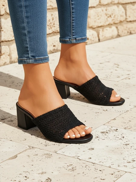 Royalfashion Ženski natikači s peto Sole Bloom