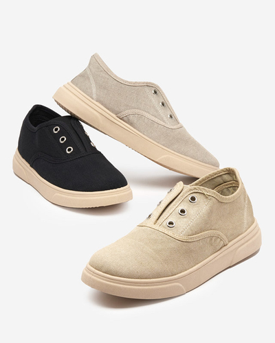 Dámske čierne slip-on tenisky Robua - Obuv