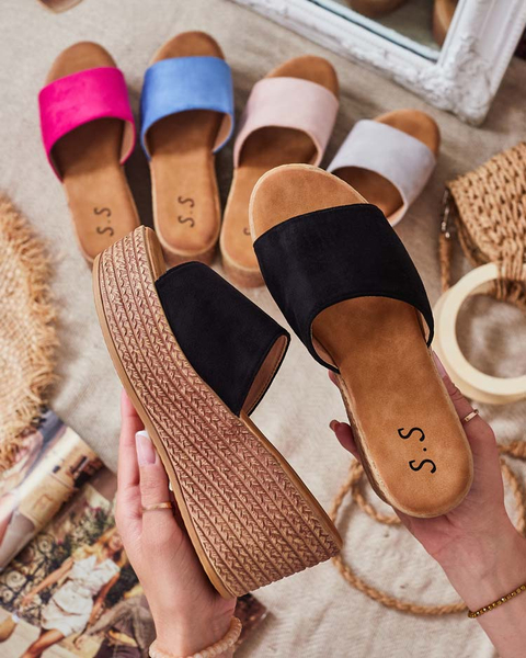 Royalfashion Dámske šľapky na platforme a kotvičke Albavia