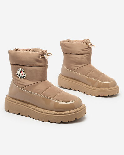 Royalfashion Dámske snehové čižmy v hnedej farbe Ireda