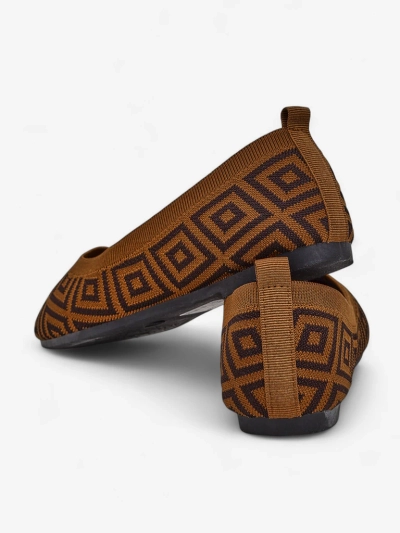 Royalfashion dámske textilné balerínky s geometrickým vzorom Metric