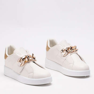 Krémové dámske nazúvacie športové topánky Derera - Obuv