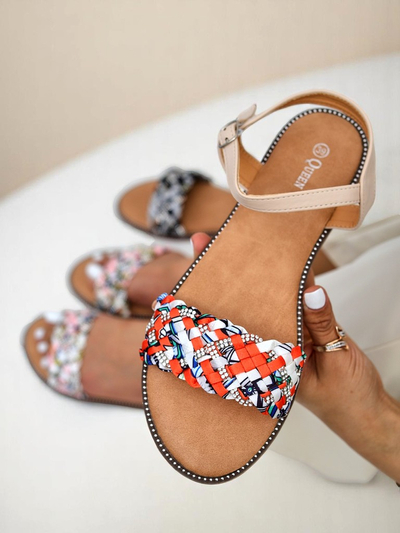 Royalfashion Ženski sandali s ploskim podplatom ColorStrap