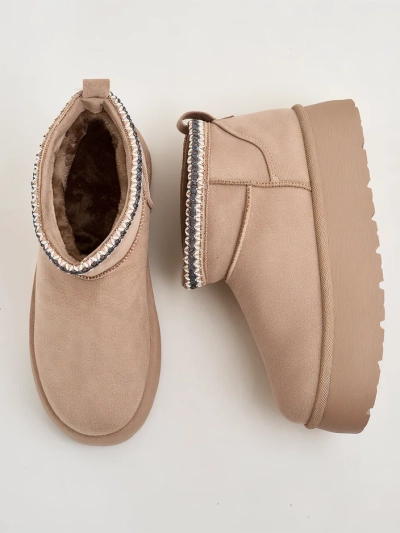 Royalfashion Dámske krátke topánky a'la snow boots Xoalla