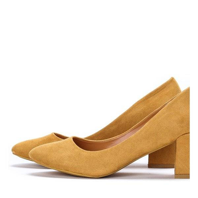 OUTLET Čerpadlá na stĺpiku v horčicovej farbe Madisynn- Shoes