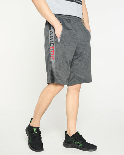 Pánske tmavosivé látkové šortky - Oblečenie