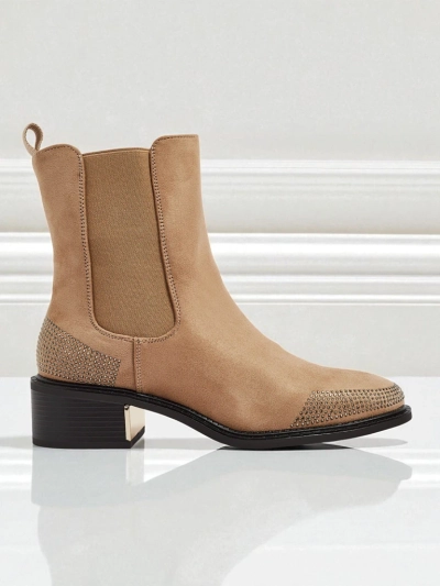 Ženski gležnarji iz eko semiša, okrašeni s cirkoni TangleMist