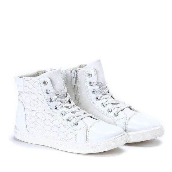 Białe sneakersy z eko skóry Colette- Obuwie