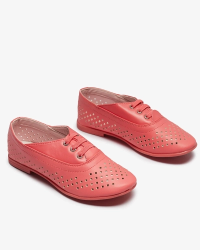 Ružové detské ažurové mokasíny Janno- Footwear