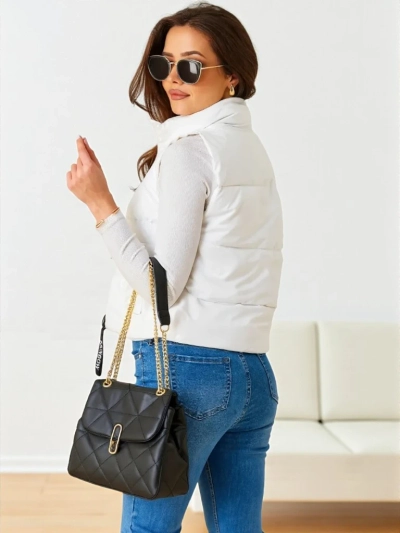 Royalfashion Dámska krátká bezrukávová bunda