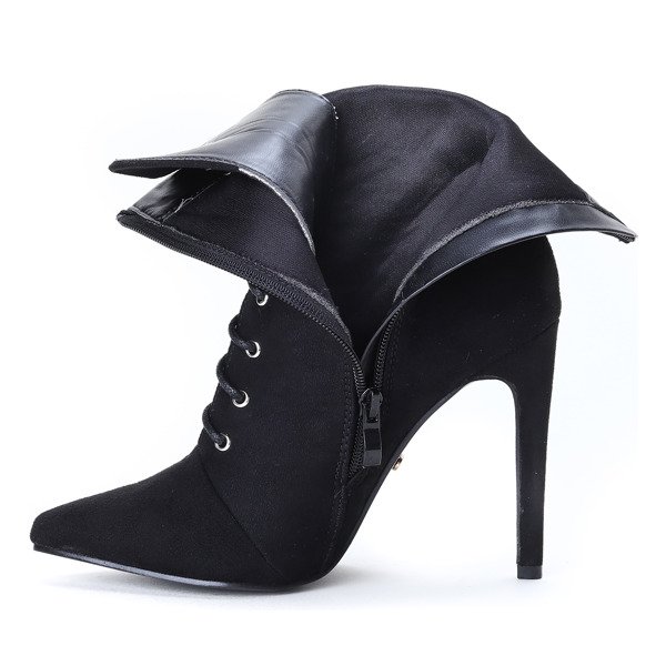 Czarne botki na szpilce Maliah - Obuwie