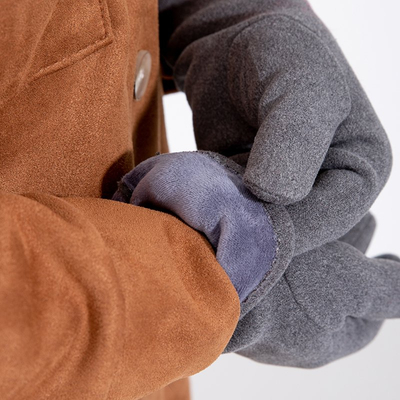 Dámske tmavošedé rukavice s brmbolcom - Príslušenstvo