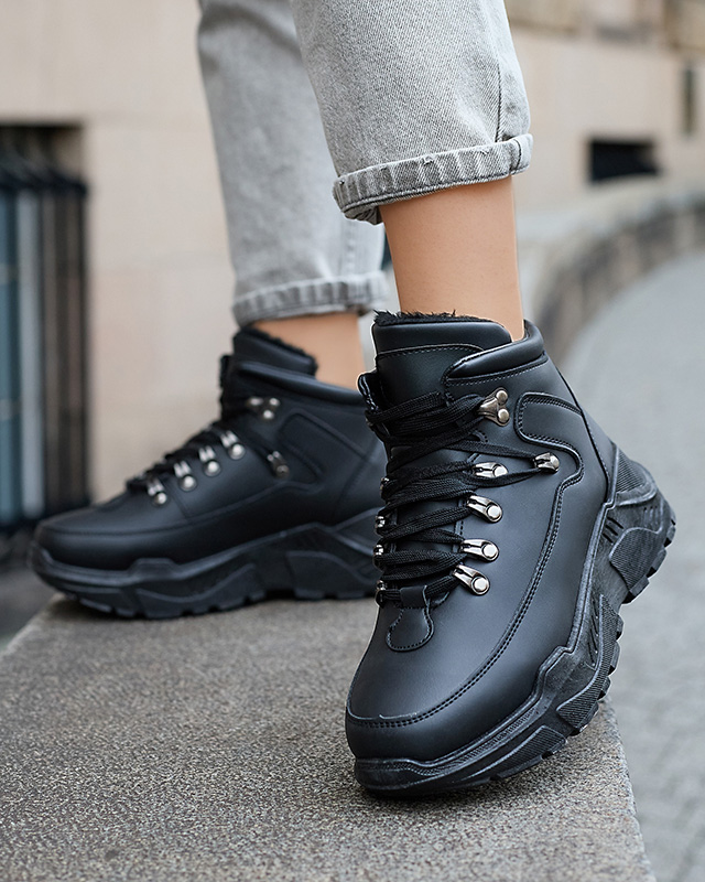 Čierne čižmy z ekokože od Rueq- Footwear