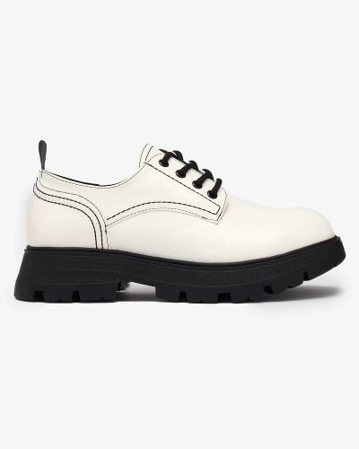 Biele dámske poltopánky Goldars - Obuv