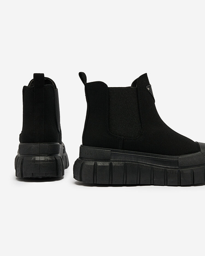 Royalfashion Čierne dámske vysoké tenisky Nexeri