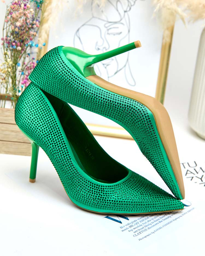 Royalfashion Dámske lodičky na podpätku Ferconie so zirkónmi