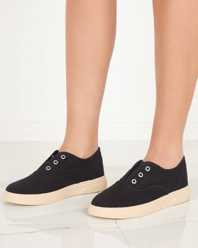 Dámske čierne slip-on tenisky Robua - Obuv