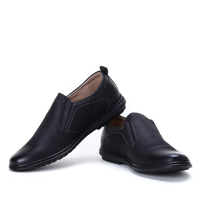 Czarne wsuwane półbuty - Obuwie