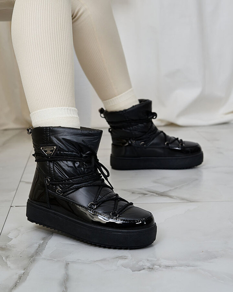 Royalfashion Dámske slip-on čižmy a'la snow boots v čiernej farbe Nevsone