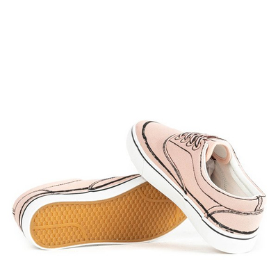 Ružové tenisky Nevas Black Trim - Obuv