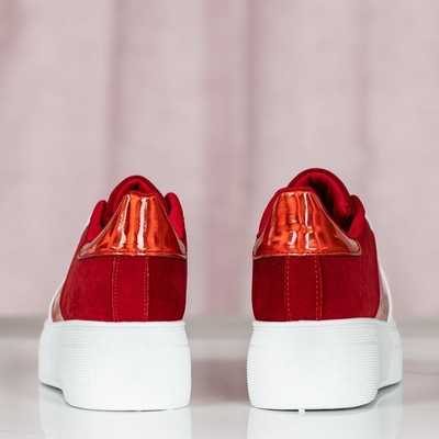Biela a červená platformová športová obuv Des - Footwear
