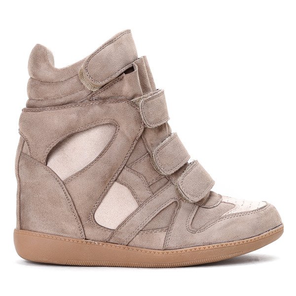 Světle hnědé klínové tenisky Barbra - Obuv