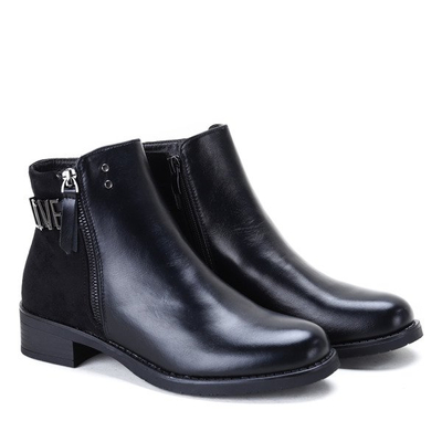 Czarne sztyblety na płaskim obcasie Addison - Obuwie