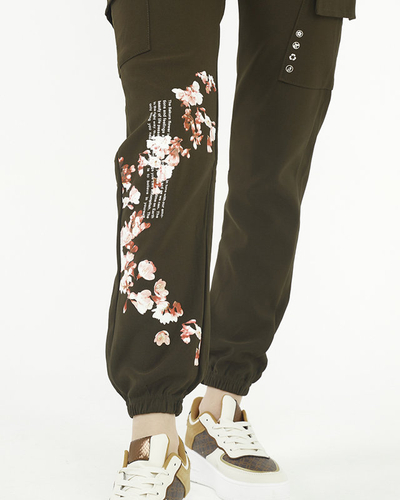 Dámske cargo nohavice, zelené - Oblečenie