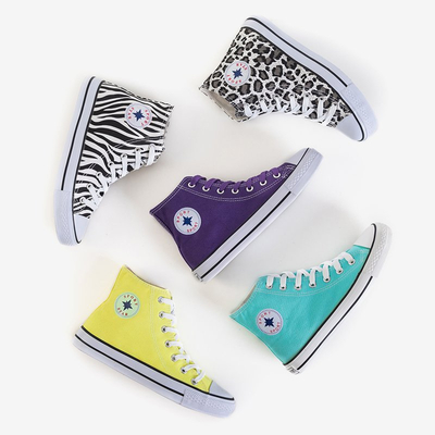 Fialové dámske vysoké tenisky Inter - Shoes