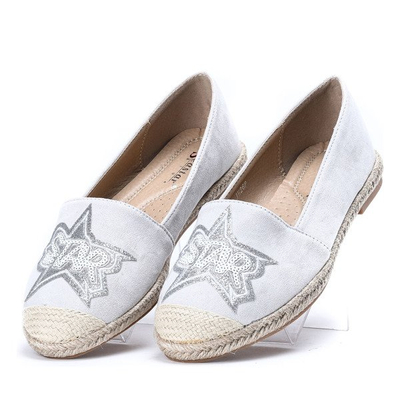 Szare espadryle z naszywką Borneo - Obuwie