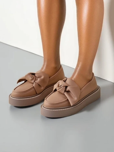 Royalfashion Elegantné dámske mokasíny s mašľou Ortto