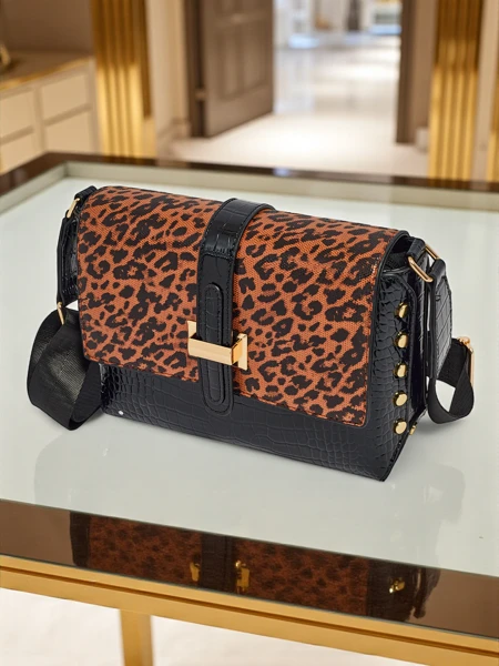 Lakirana majhna ženska torbica iz eko usnja Panthere Mist