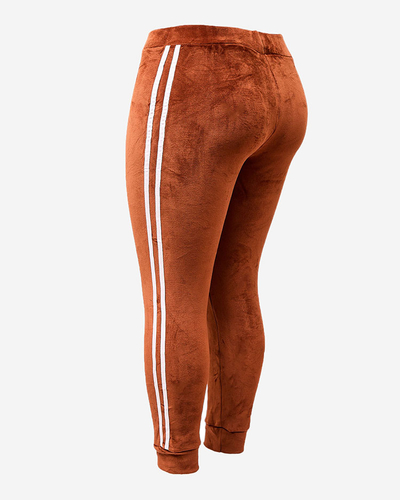 Royalfashion Dámske zateplené tepláky s potrubím